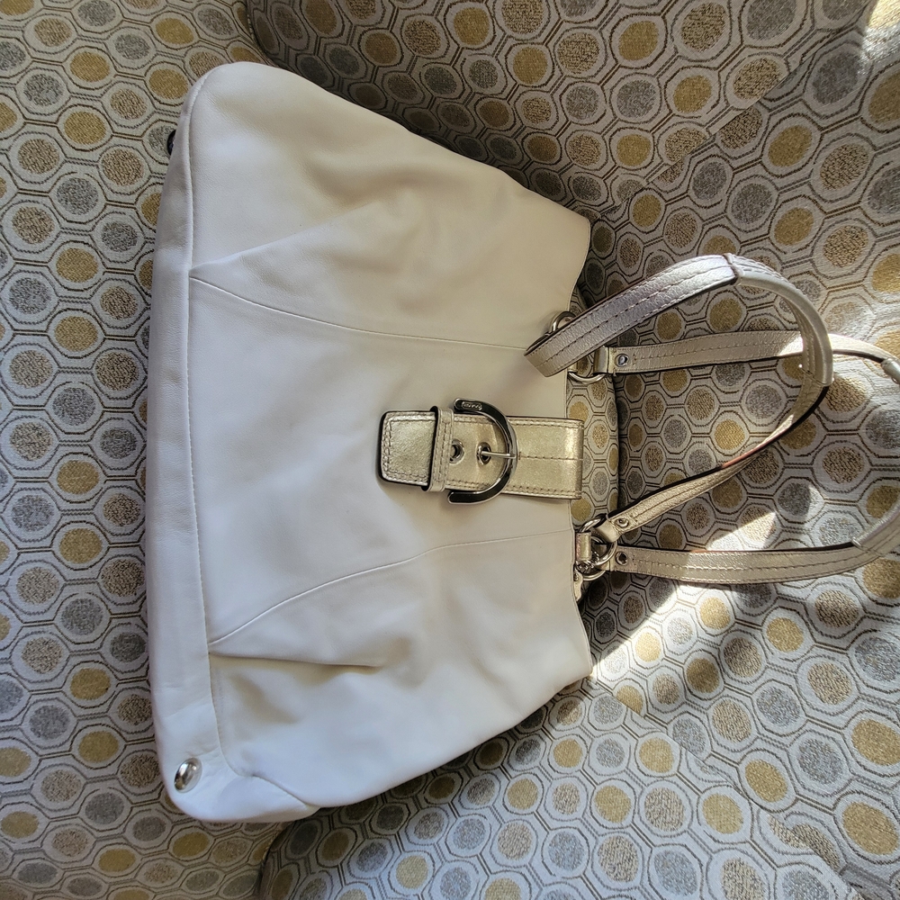 Coach White Shoulder Bag